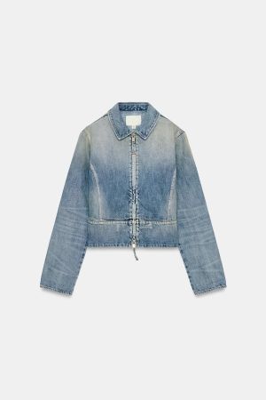 TRF ZIP-UP DENIM JACKET