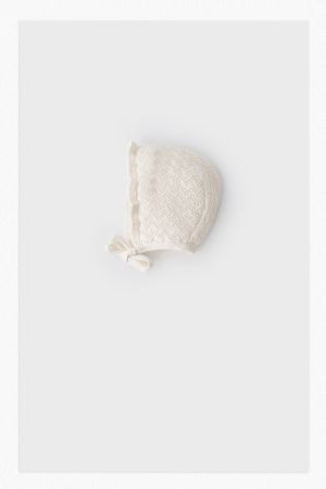 COTTON SILK OPENWORK BONNET