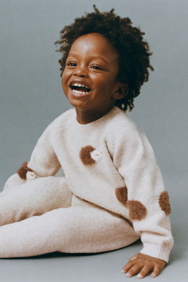 KNIT HEDGEHOG LABEL POCKET LEGGINGS