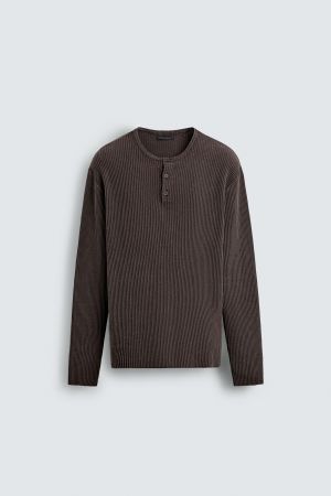 TEXTURED HENLEY JUMPER
