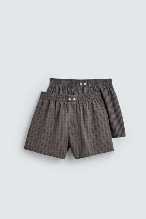 TWO-PACK OF COMBINED POPLIN BOXERS
