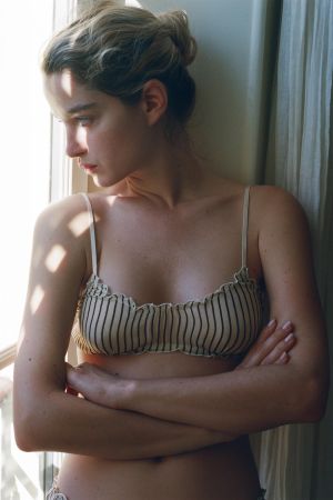 100% VISCOSE STRIPED PRINT BRA