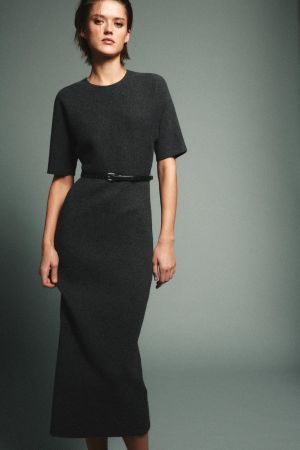 BELTED MIDI DRESS