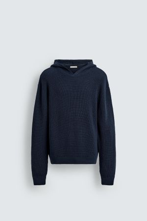 COTTON - WOOL HOODIE JUMPER