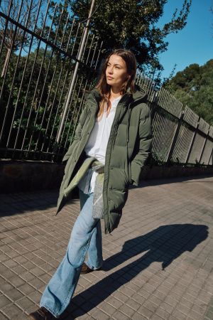 WINDPROOF RUBBERIZED SEMI-LONG ANORAK