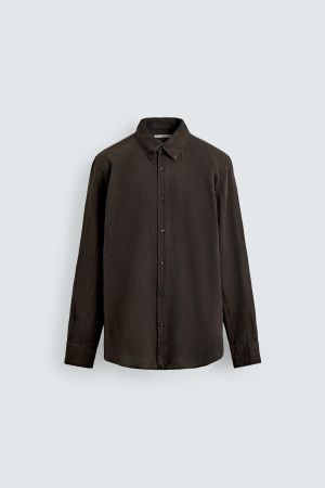 100% LINEN REGULAR FIT SHIRT