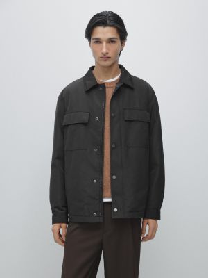 Water-repellent overshirt with pockets