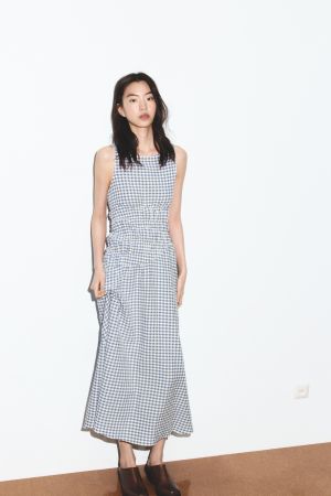 GINGHAM MIDI DRESS