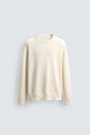 TEXTURED COTTON SWEATER