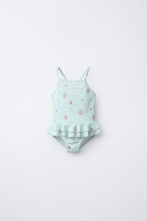 1-6 YEARS/ CIRCUS RUFFLE SWIMSUIT
