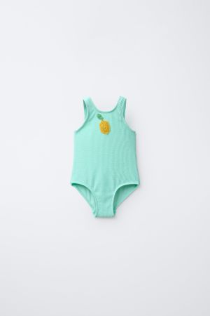2-6 YEARS/ CROCHET LEMON ONE-PIECE SWIMSUIT