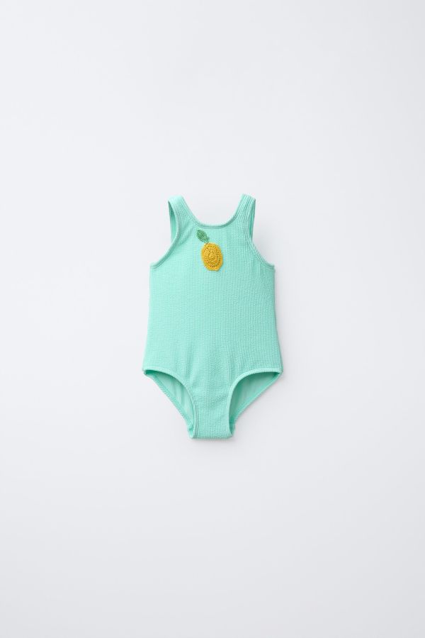 2-6 YEARS/ CROCHET LEMON ONE-PIECE SWIMSUIT