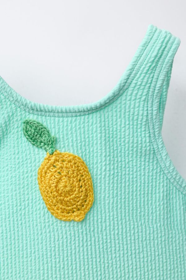 2-6 YEARS/ CROCHET LEMON ONE-PIECE SWIMSUIT