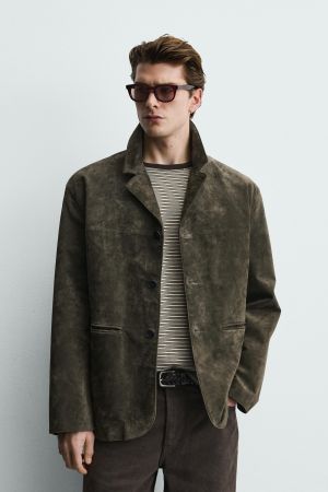 SUEDE LEATHER BLAZER