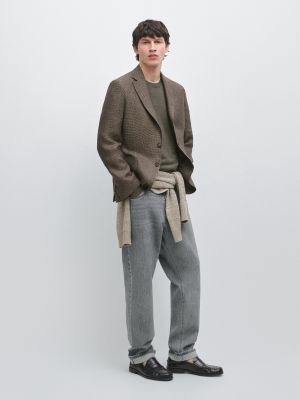 Linen blazer with pocket details