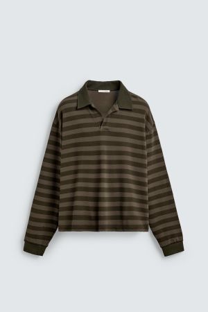STRIPED PIQUÉ POLO SHIRT