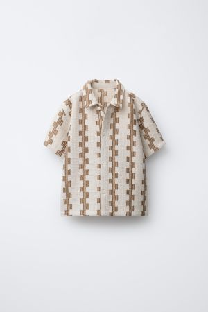 TEXTURED PRINT SHIRT