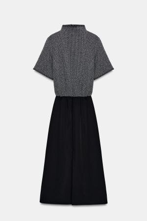 COMBINATION MIDI DRESS