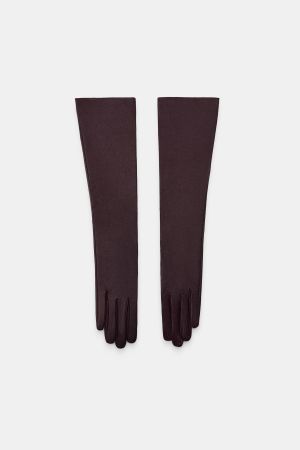 100% LEATHER LONG GLOVES