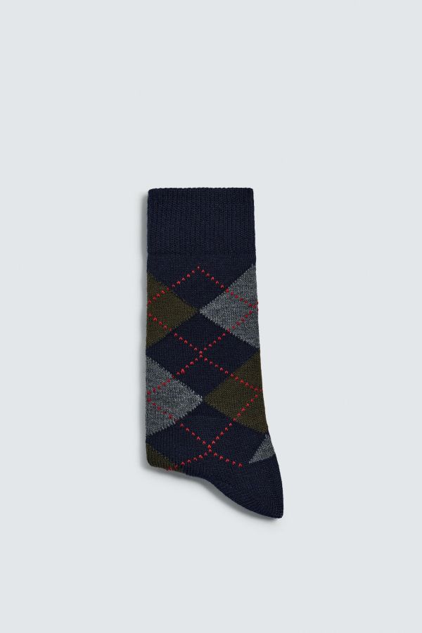 ARGYLE WOOL SOCKS
