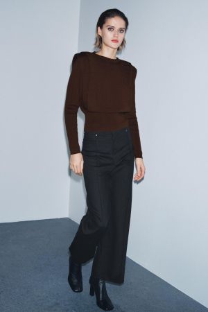 SHOULDER PAD KNIT JUMPER