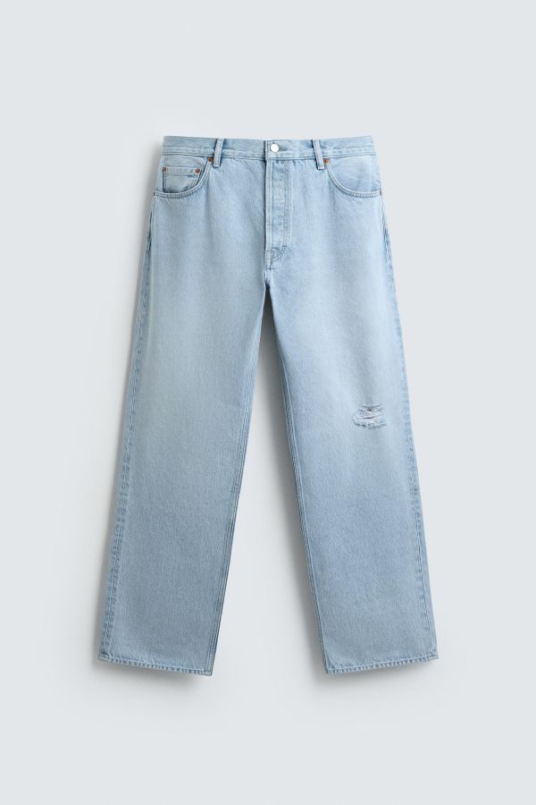 RIPPED STRAIGHT FIT JEANS