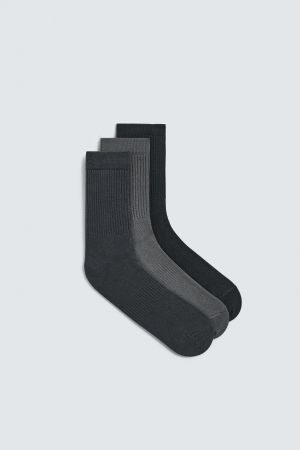 3-PACK RIBBED SOCKS