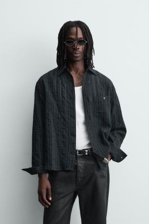 STRIPED JACQUARD SHIRT