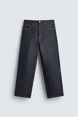 BAGGY FIT JEANS WITH TOPSTITCHING