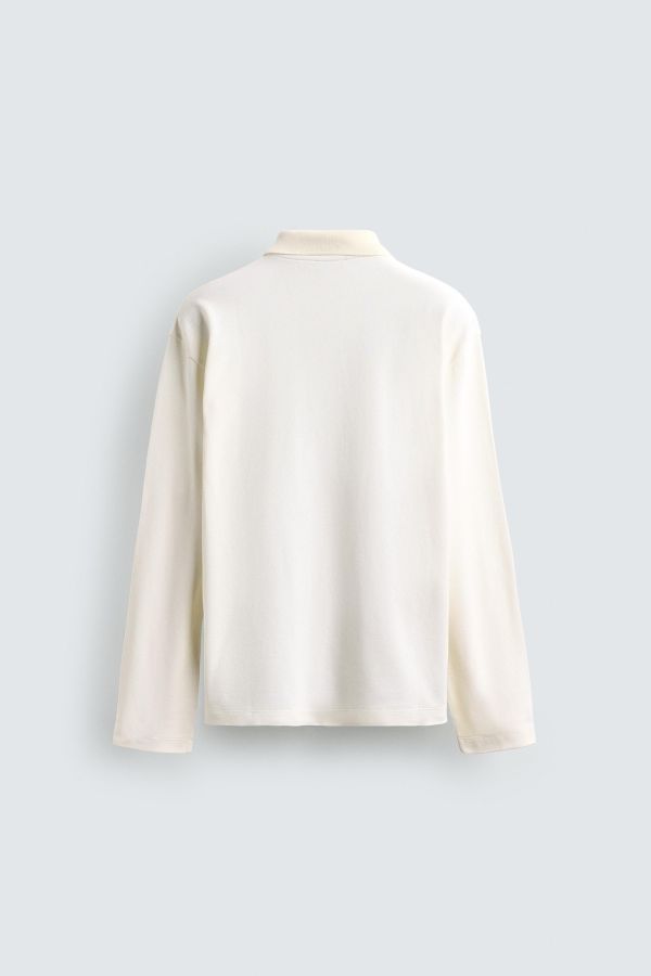 REGULAR FIT TEXTURED PIQUÉ POLO