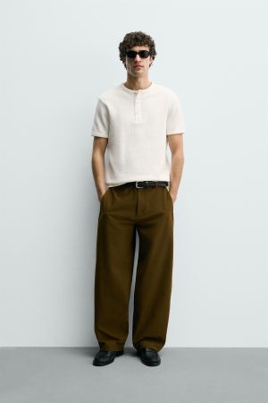 TEXTURED HENLEY SHIRT