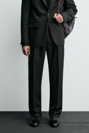 WOOL TWILL SUIT PANTS AARON LEVINE X ZARA