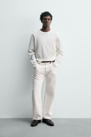 WAFFLE KNIT STRUCTURE T-SHIRT