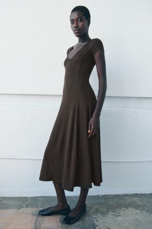 LONG RIBBED DRESS