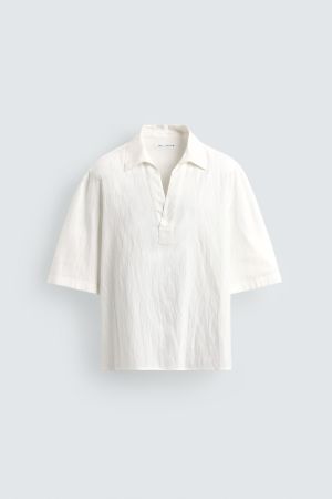 TEXTURED STRIPED POLO SHIRT