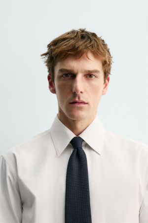 100% SILK TEXTURED TIE AARON LEVINE X ZARA