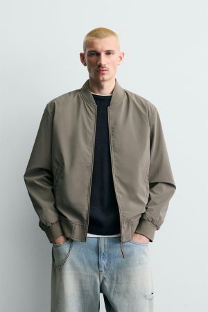 FAUX LEATHER BOMBER JACKET