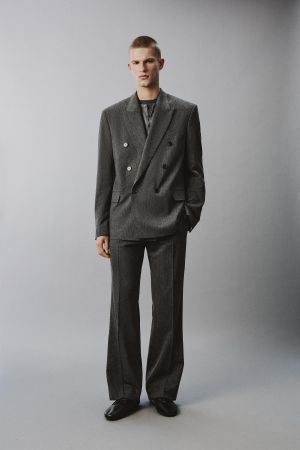 PINSTRIPE SUIT PANTS