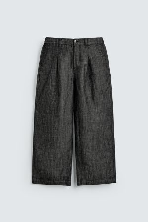 RELAXED FIT COTTON - LINEN PANTS