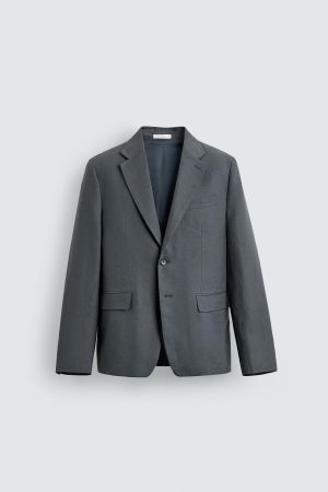 100% LINEN SUIT JACKET