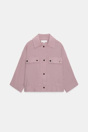 CROPPED ROLLED-SLEEVE JACKET