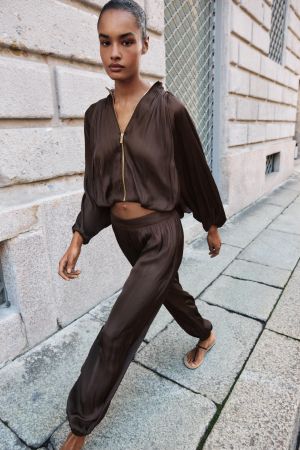 SATIN BALLOON BOMBER JACKET