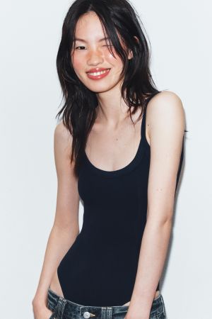 COTTON STRAPPY BODYSUIT