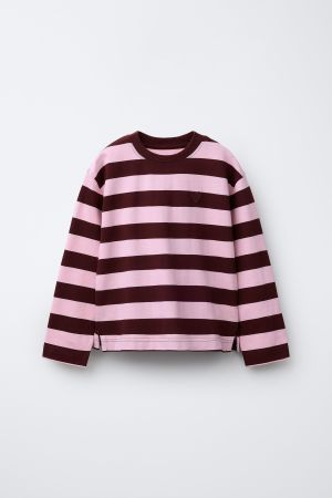 STRIPED EMBROIDERED HEART T-SHIRT