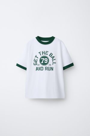 CONTRAST RIB JOGGING T-SHIRT