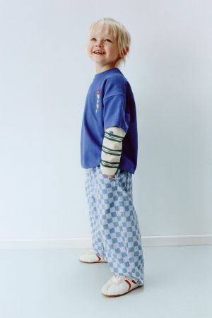 CHECKERBOARD BALLOON JEANS