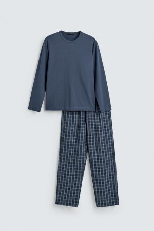 PLAID COMBINED PAJAMA SET