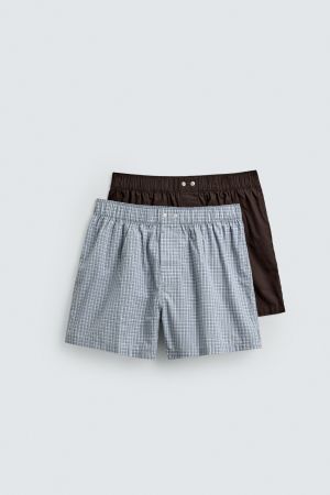 COMBINED POPLIN BOXERS PACK 2