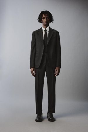 100% WOOL SUIT PANTS