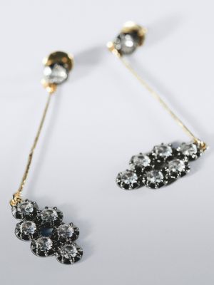 Rhinestone dangle earrings